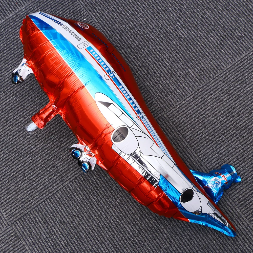 

Airplane Ballons Cartoon Flying Party Birthday Foil Ballon Decor Aircraft Kids Toy(Red)