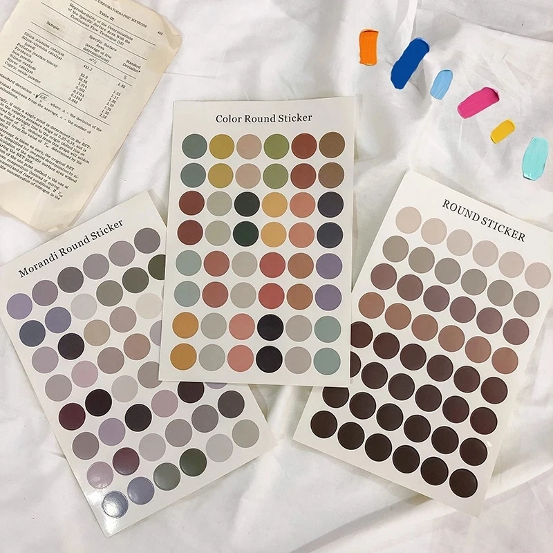 

Net red ins wind color dot sticker cute girl creative hand book material decoration sticker diy sealing sticker