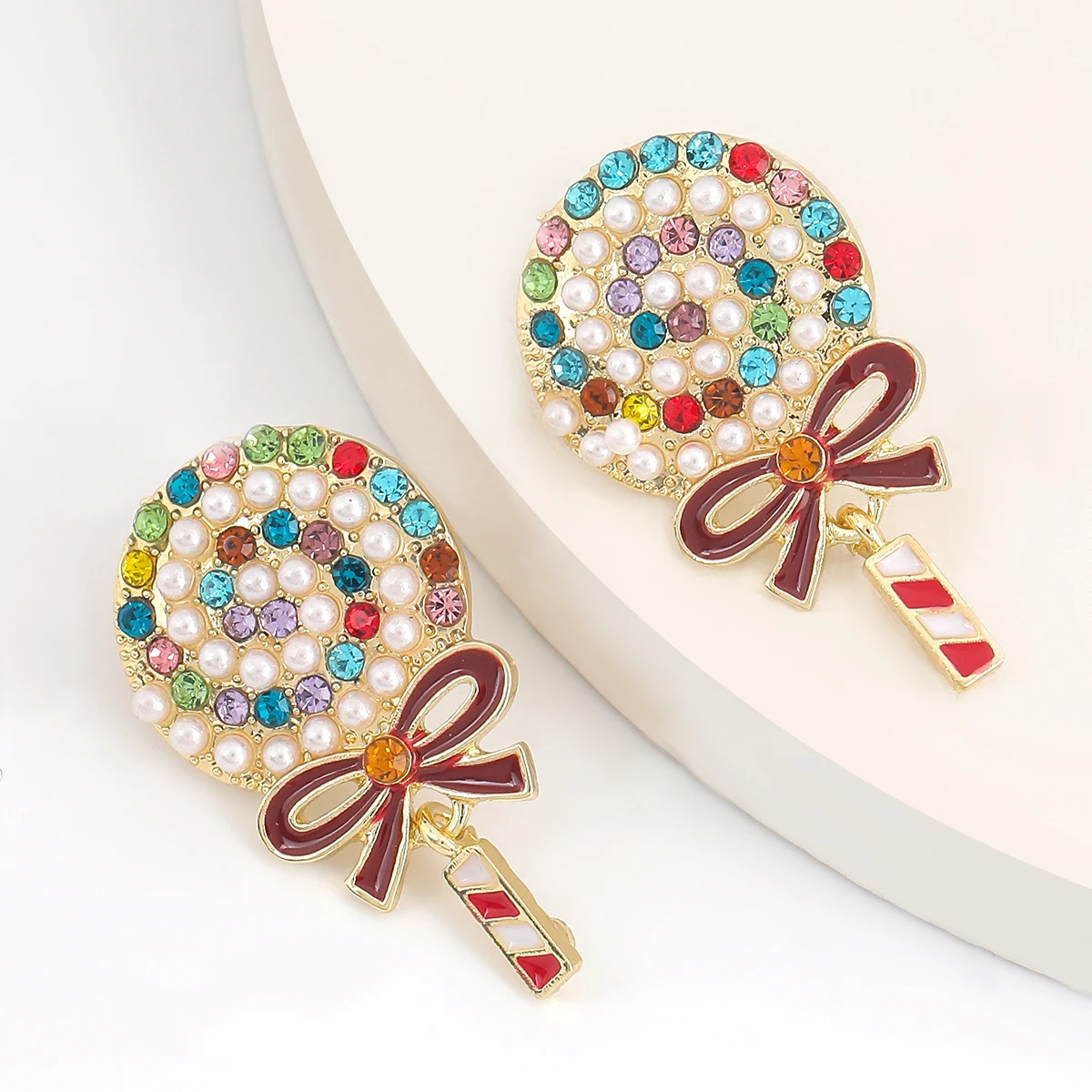 Pauli Manfi 2020 креативные серьги в виде леденцов с имитацией жемчуга женские