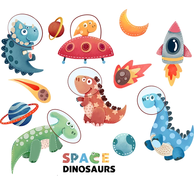 

Cute Little Dinosaur Wall Stickers Cartoon Kids Room Decoration Baby Bedroom Self-adhesive Wallpaper Decals for Furniture