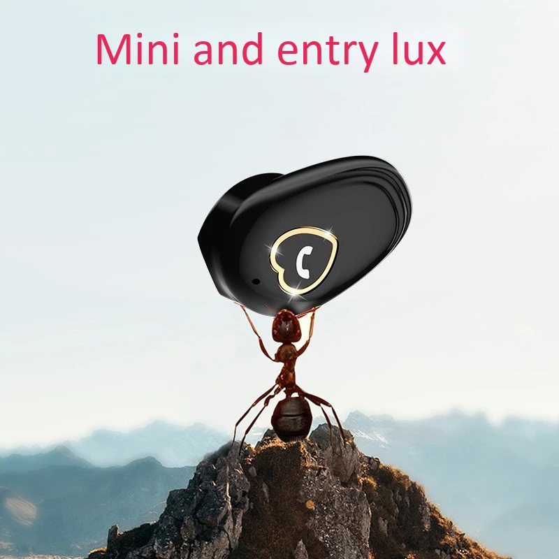 V20 60 мАч Мини Беспроводная bluetooth-гарнитура с одним ухом супер длинные затычки для