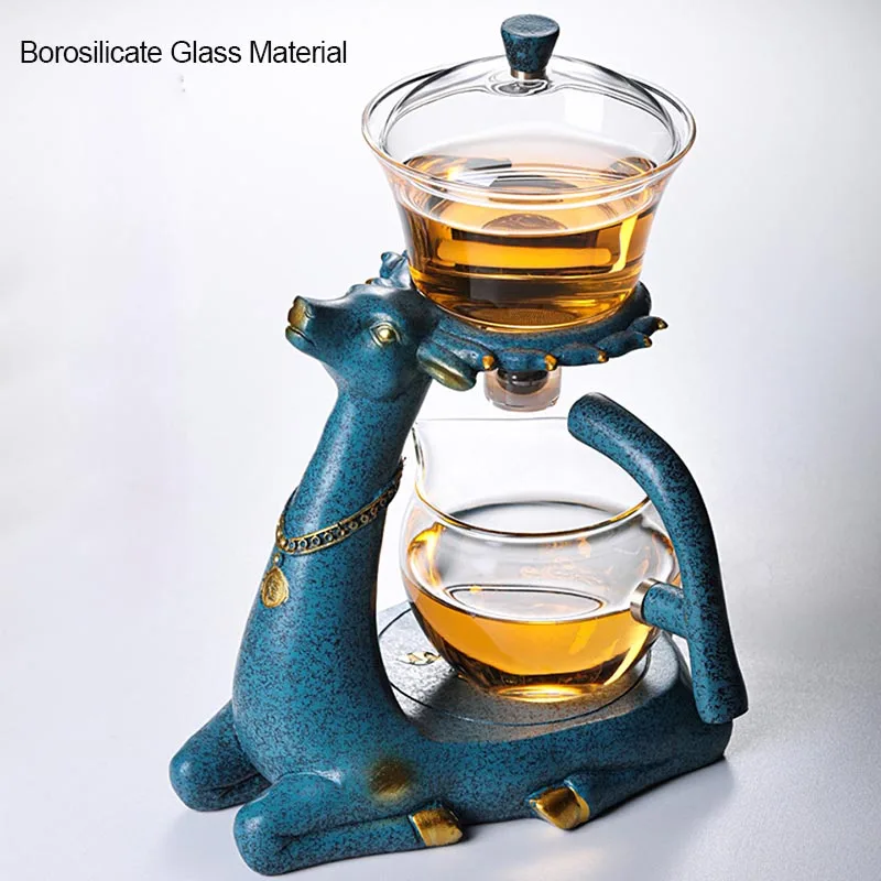 

High Borosilicate Glass Teapot Turkish Drip Pot Infuser Tea Coffee Pot Heat-resistant Glass Teapot With Base Puer Kettle
