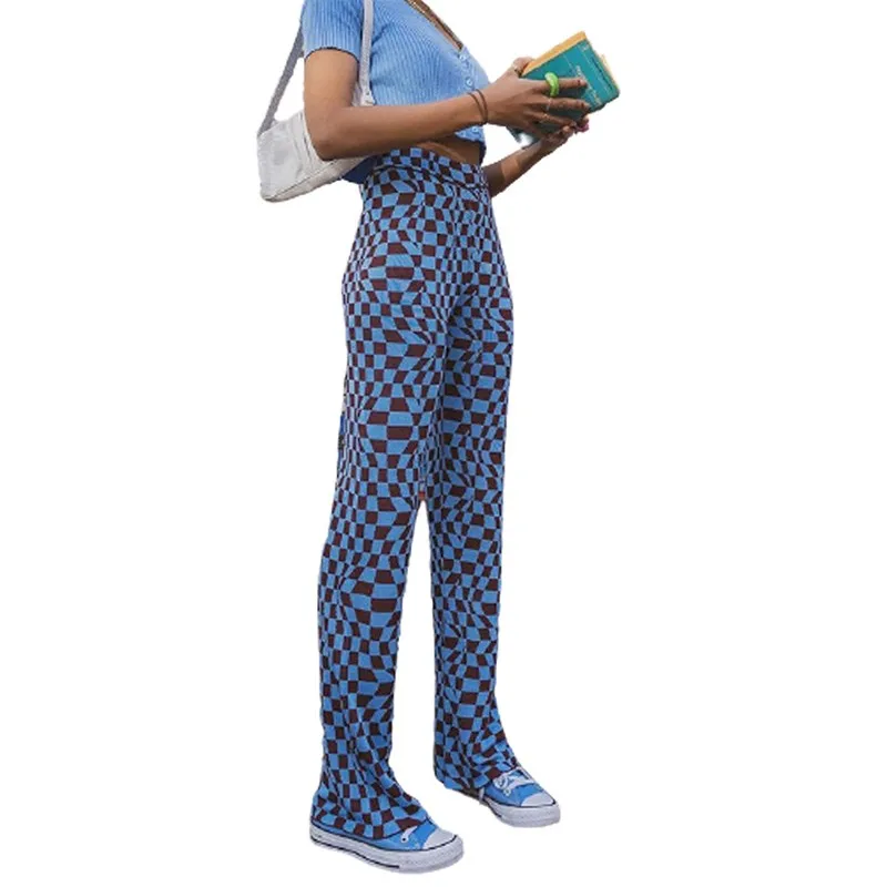 

Пикантные женские облегающие брюки с принтом в виде водной волны, с высокой талией, микро-клеш, брюки-клеш для вечерние ринки, клуба, улицы, весна и осень