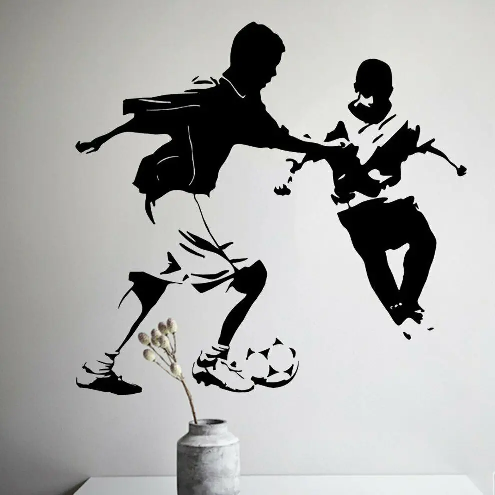 

Football Player Custom Name Wall Sticker Personalized Name Football Boys Wall Decal Kids Bedroom Decoration Vinyl Poster X202