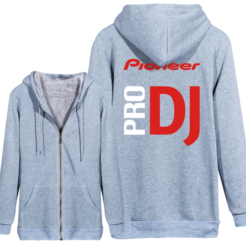 Толстовки с капюшоном music pro dj pioneer; осенне-зимнее флисовое пальто - Цвет: Небесно-голубой