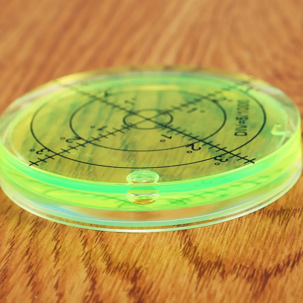 

Large Universal 66*12mm Spirit Bubble level Degree Mark Surface Circular Level Bubble for Measuring Tool Green Color