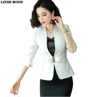 spring summer black white burgundy suit jacket for women 2021 ol womens short sleeve blazer femme elegant office blazers femme