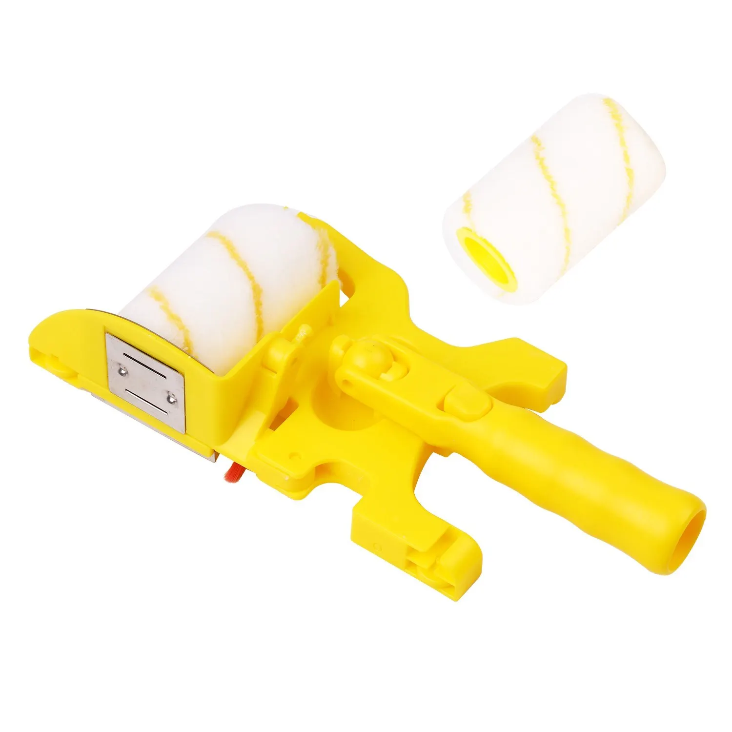 

Paint Roller Wall Brushing Tool Trimming Color Separation Roller Brush Set with 1 Roller Brush Handle 2 Washable and Reusable