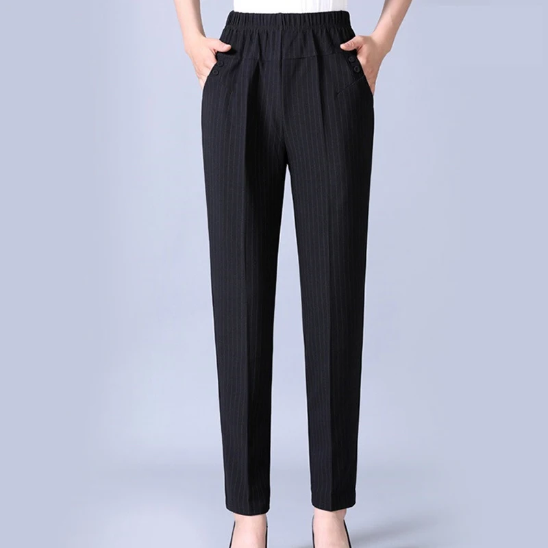 Брюки-шаровары женские осенне-зимние теплые свободные с эластичным поясом в