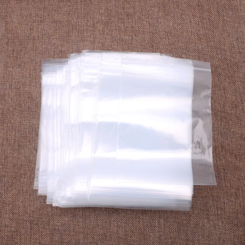 

100X Clear Grip Self Press Seal Resealable Zip Lock Plastic Jewelry Bags 8 Sizes