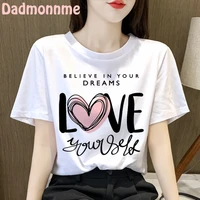 funny holiday ladies cartoon print clothing tops women t shirt summer aesthetics graphic short sleeve polyester t shirts female