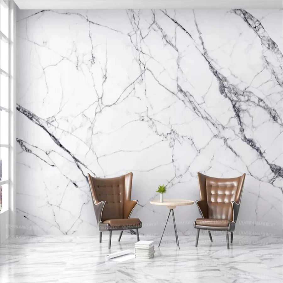 3D фотообои на заказ абстрактная текстура белый серый фон стена мрамор