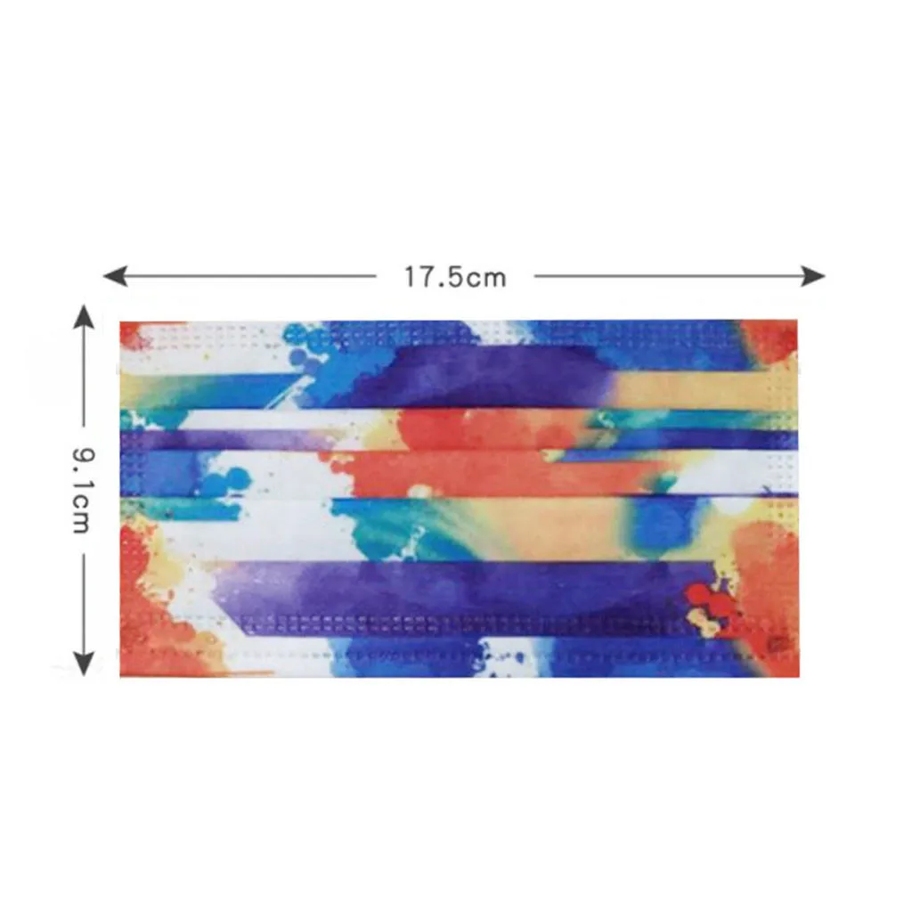 

50pcs Unisex Mouth Mask Face Mask Cover Dust Proof Dust 3 Layer Mouth Filter Printed Disposable Face sheild Mascarar Mascherina