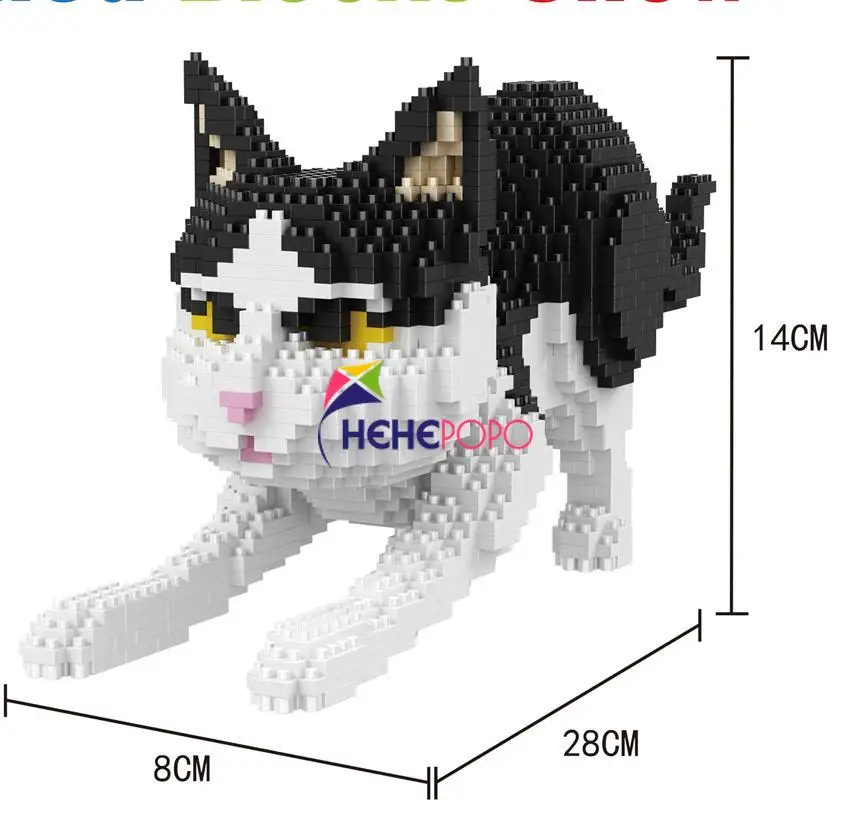 С рисунком кота из мультфильма блок Micro сидя лежа встряхивая для прогулок модели