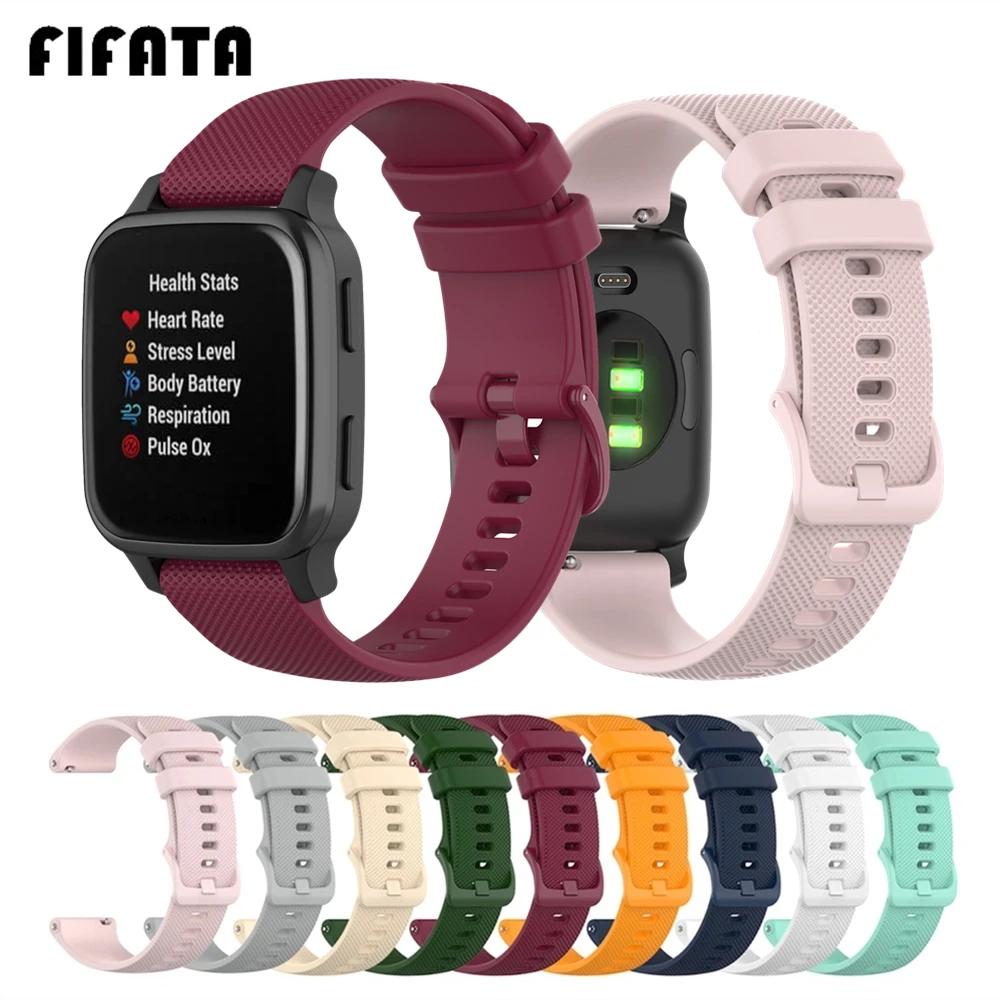 Ремешок для наручных часов FIFATA силиконовый браслет Garmin CAME SQ Vivoactive3 4 Forerunner245 Amazfit