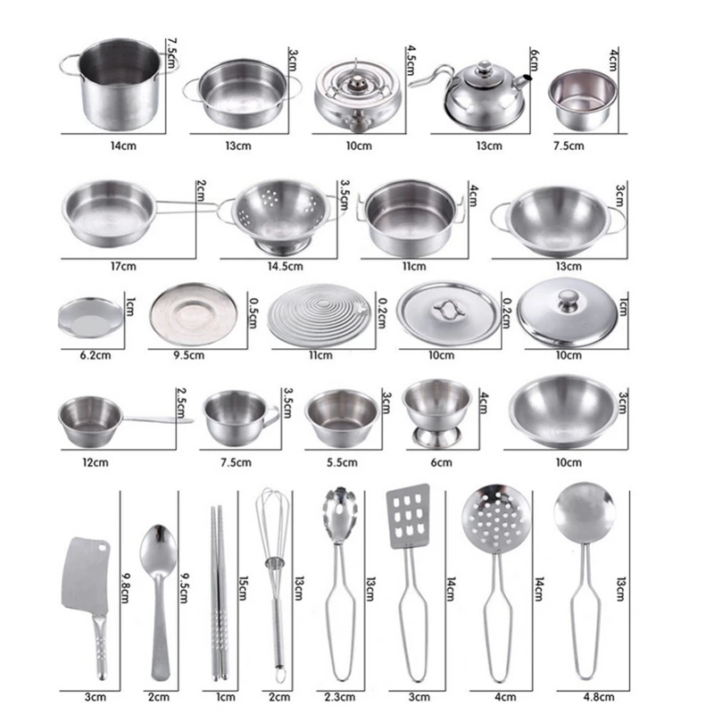 

Children's Play House Kitchen Toys Cookware Cookware Pots and Pans Gifts