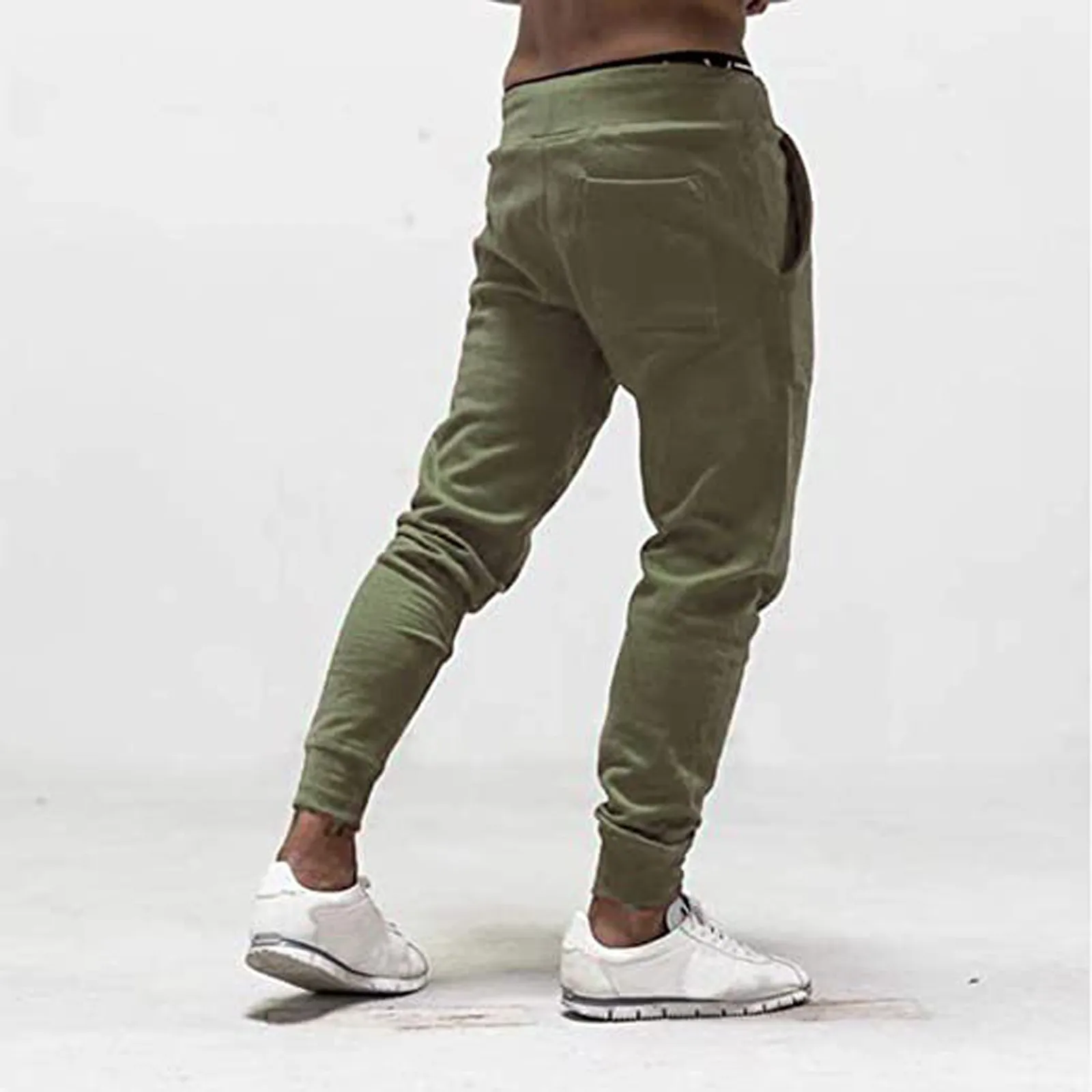 

Men Workout Active Pants Casual Streetwear Running Trousers Bodybuilding Slim Fit Sports Sweatpan