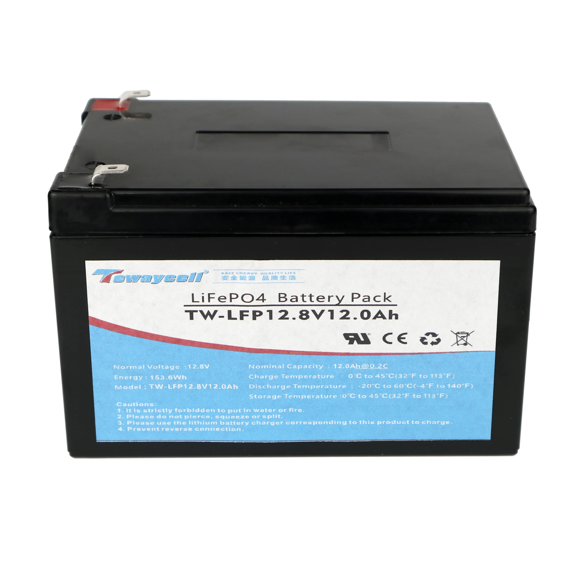 Tewaycell 12 8 V LiFePo4 Батарея пакет DIY 12AH Перезаряжаемые для электрического автомобиля RV