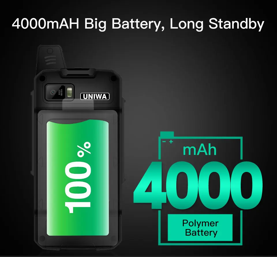 UNIWA Alps F50 2,8 дюймовый мобильный телефон 2G/3g/4G Zello Walkie Talkie Android 6,0 четырехъядерный MTK6735 смартфон 1 Гб+ 8 Гб rom мобильный телефон