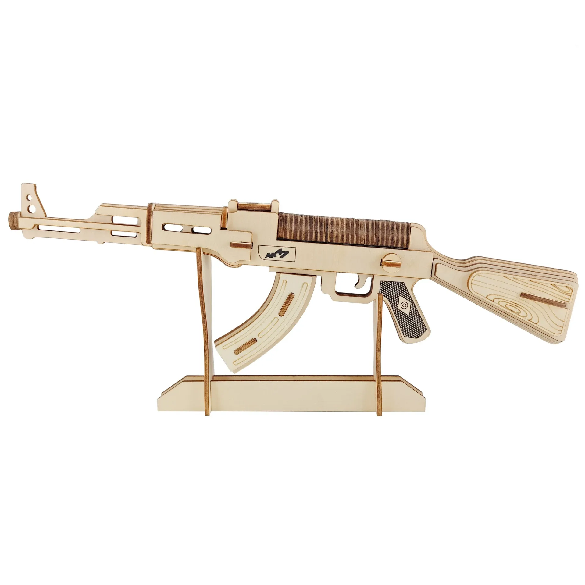 Ak47 Submachine Gun DIY 3D Деревянный пазл сборочный Набор для изготовления деревянных
