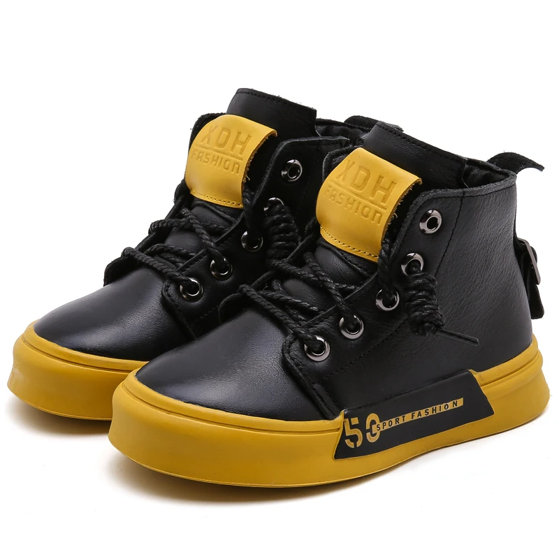Bakkotie 2019 Kids Winter Baby Boys Genuine Leather Shoes Children High Top Sneakers Girls Casual Sport Trainers Toddler | Детская
