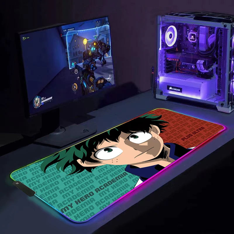 RGB мой герой Академия геймерский большой XL Коврик Для Мыши для ПК игровые