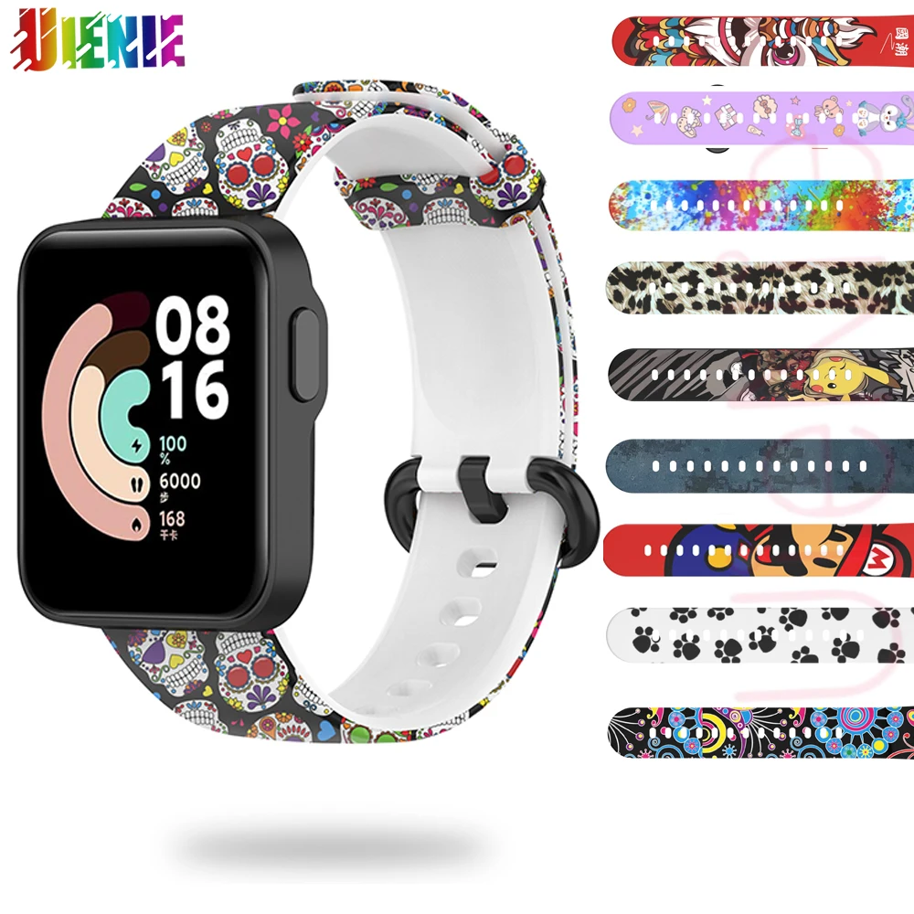 

Силиконовый ремешок с принтом для XiaoMi Mi Watch Lite/Redmi Watch, ремешок для смарт-часов, спортивный браслет, сменный ремешок