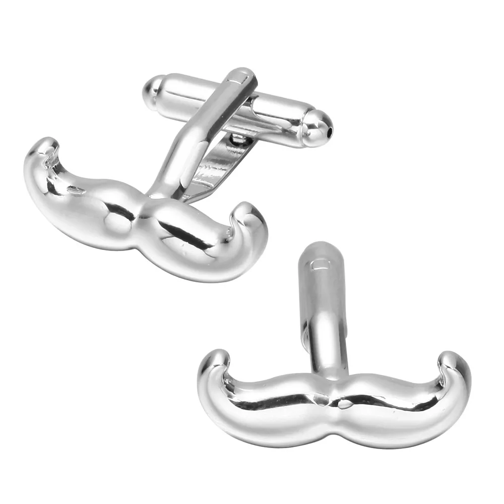 Модные черные запонки в форме бороды французская рубашка с длинным рукавом