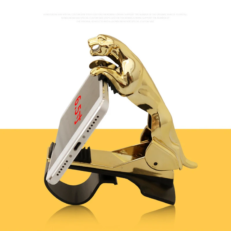

Leopard Shaped Phone Holder for Car Dashboard Adhesive Spring Cell Phone Clip Mount Stand for Auto Windshield Dash JY