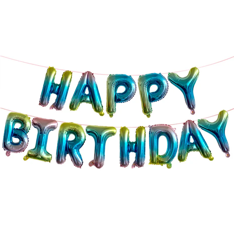 13pcs Happy Birthday Decoration Balloons Rose Gold Letter Foil Ballons Party Decorations Globos Balony Anniversaire | Дом и сад