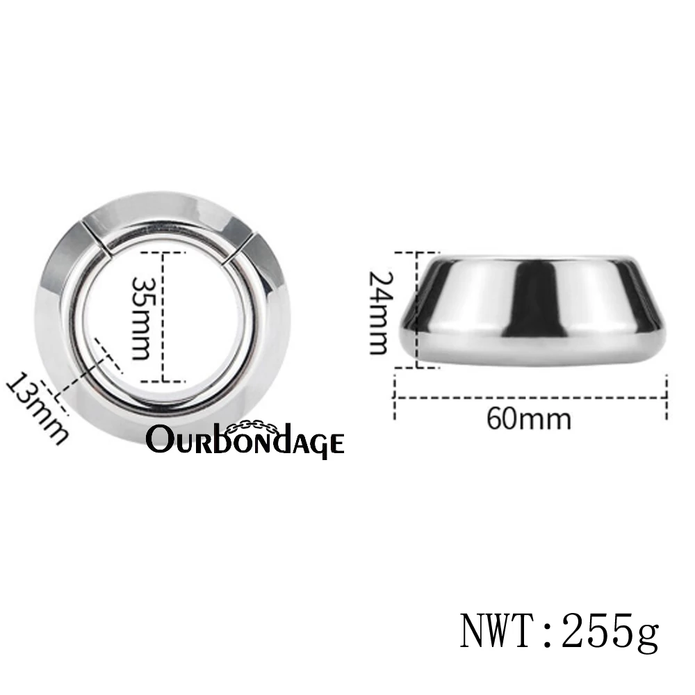 Бандаж из нержавеющей стали сверхмощное кольцо на член шарик Растяжитель веса