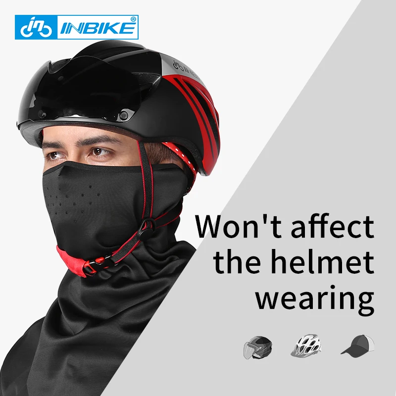 INBIKE велосипедная маска для лица зимняя ветрозащитная флисовая Лыжная Спортивная