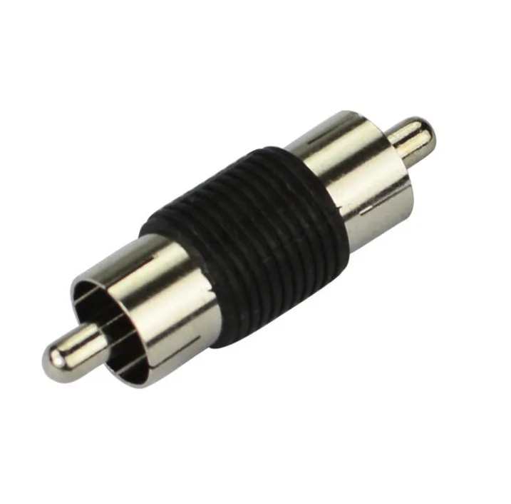 Видеоадаптер 10 шт./лот новый никелевый RCA AV штекер соединительный элемент M/M аудио