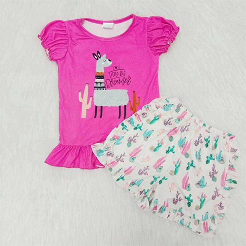 

spring kid girl summer outfit baby girl short sleeve outfit 2 pcs print toddler girl silk milk summer outfit children clothes