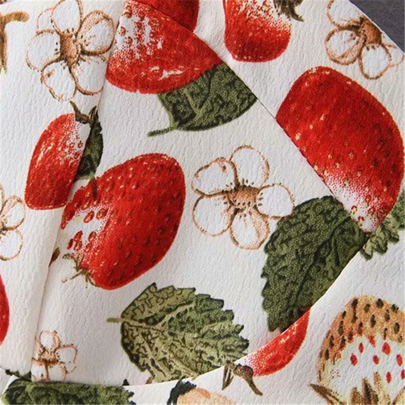 

Crop Top Women Summer Sleeveless Strawberry Print Casual Vest Top Spaghetti Strap Clubwear Party Camisole Female Clothing Y387