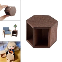 dolls house walnut wood mini end table 112th scale miniatures furtniure toys for living room decor