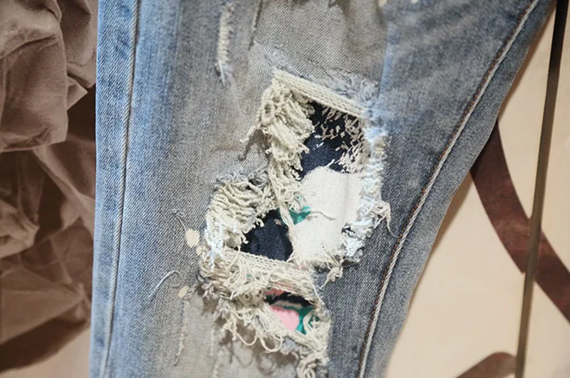 Высококачественные фирменные облегающие джинсы с вырезами мужские для мужчин