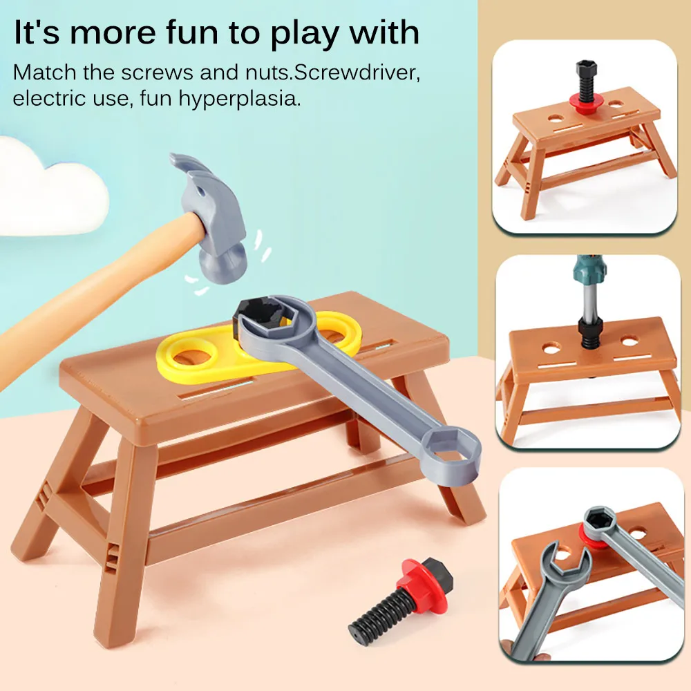 

Montessori Kids Simulation Repair Tool Set Suitcase Pretend Play Screwdriver Disassembly Game Educational Maintenance Toy Gift
