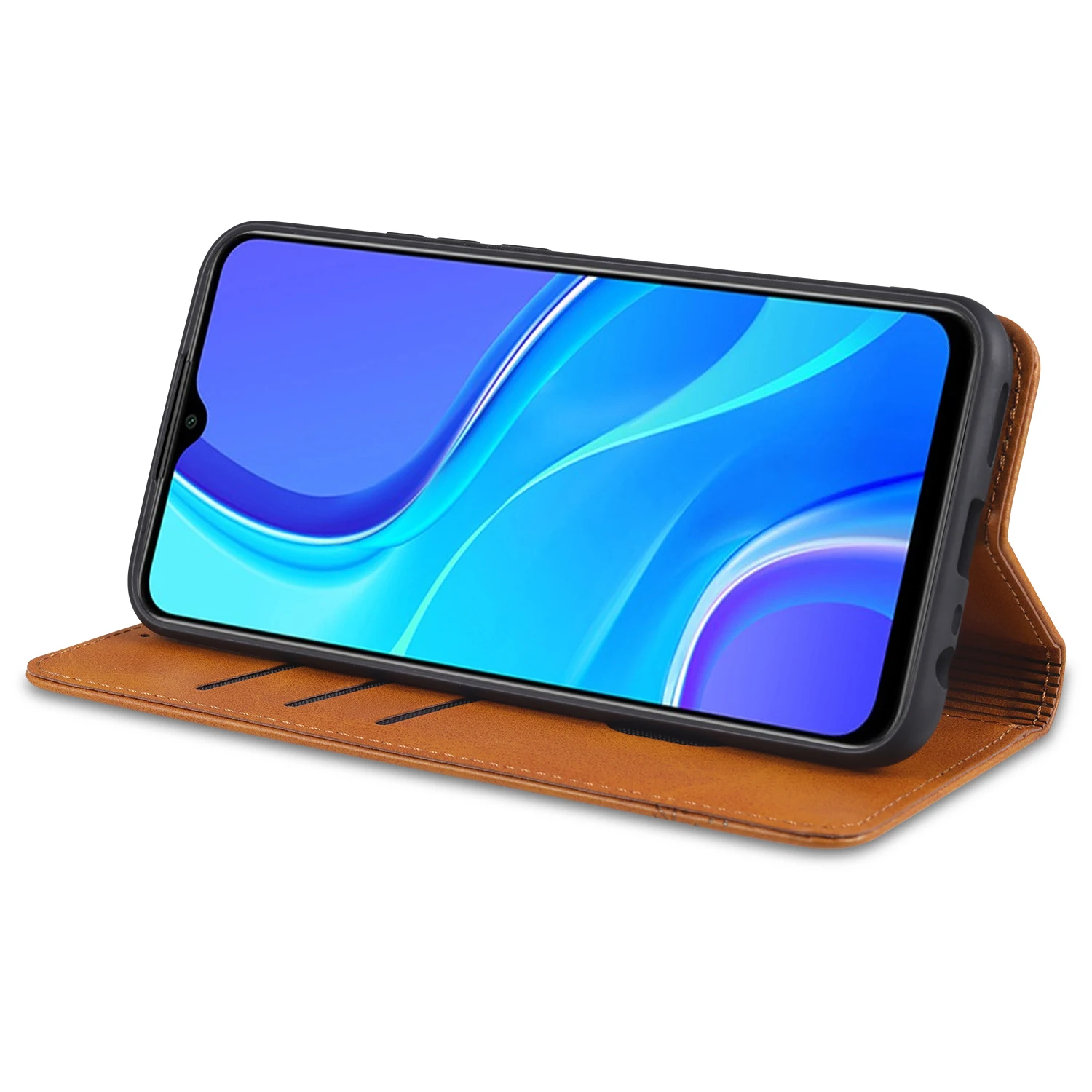 Deluxe Magnetic adsorption leather case for Xiaomi Redmi 9 Power 9T 9A 9C Redmi 10 Prime 10A 10C Flip Cover Protective Case