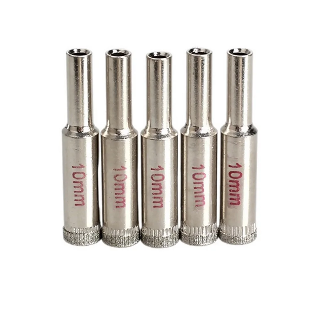

5pcs 10mm Diamond Hole Saw Drill Bit Set For Glass Ceramic Granite Tile Marble Air Tool Accessories Coated Hole Saw Drill Bits