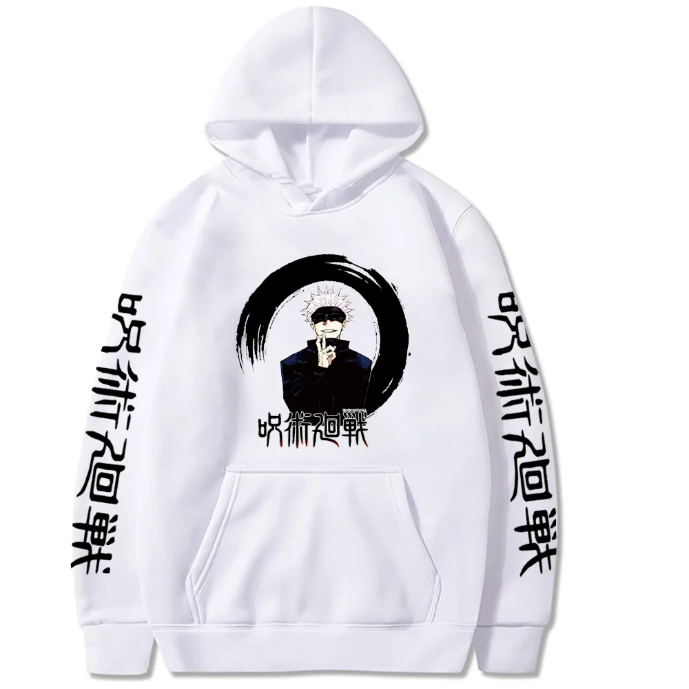 

Jujutsu Kaisen Gojo Satoru Pullover Loose Unisex Hoodie Cartoon Printing Style Hoodie