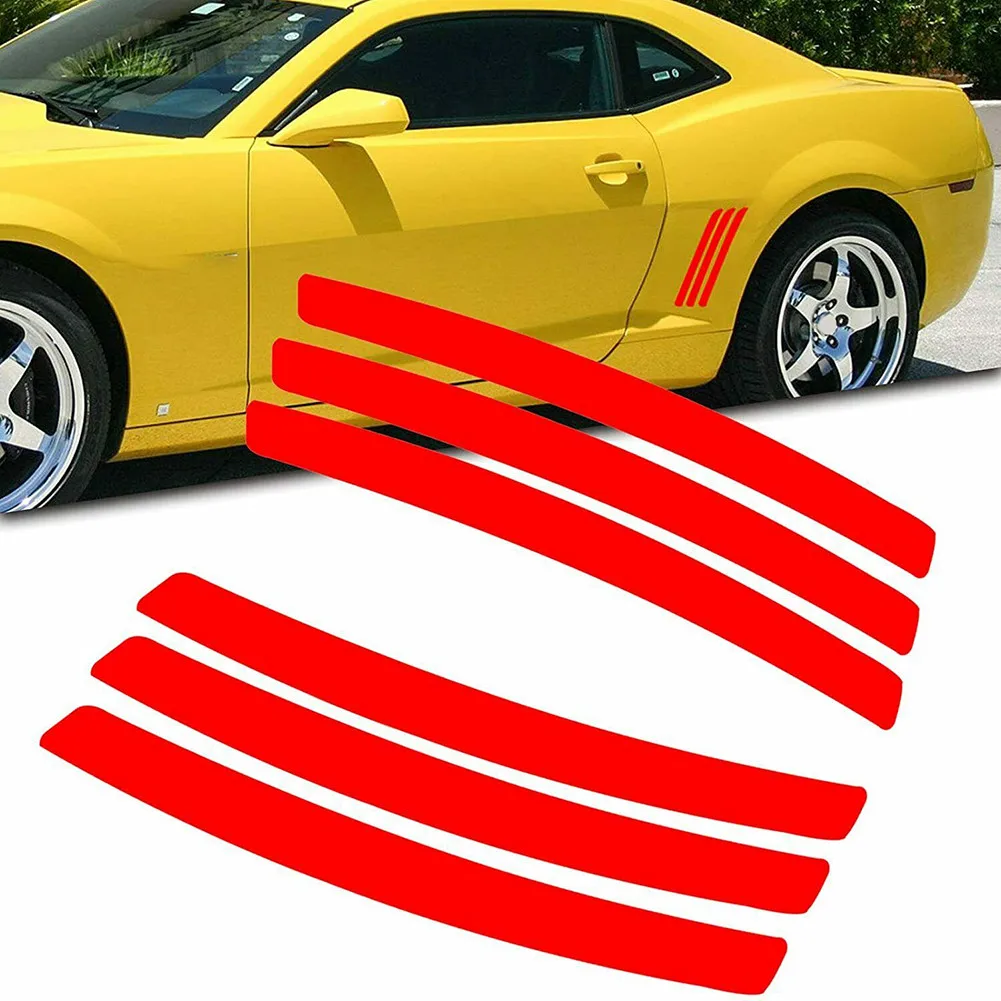 

12\" Panel Sticker Accessories Cover 12'' 6pcs For Chevy Camaro 2010-2015 Glossy Vinyl