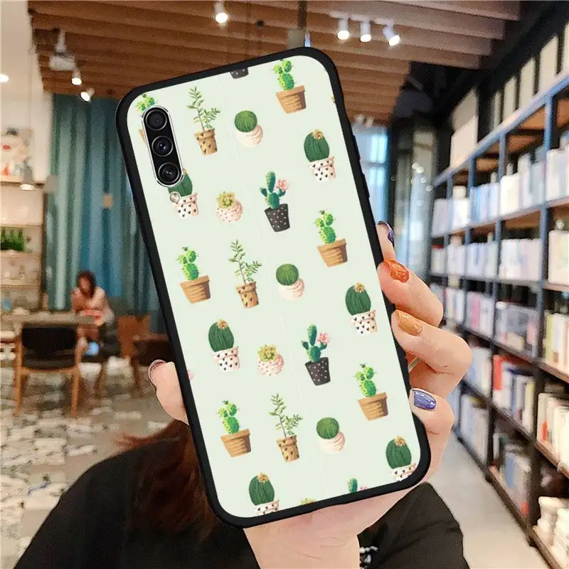 

Cartoon cactus cute Phone Case For Samsung A20 A30 30s A40 A7 2018 J2 J7 prime J4 Plus S5 Note 9 10 Plus