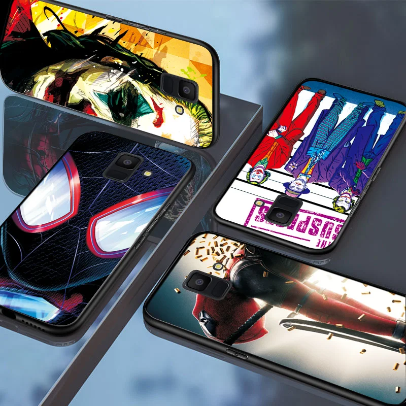 Для samsung Galaxy A6 plus чехол-накладка A8 plus Venom Joker черный чехол ТПУ для samsung A9 A7 A750 Железный человек бампер