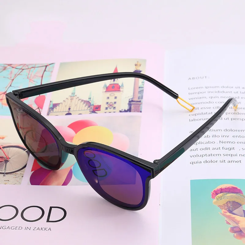 Акула парус Мода кошачий глаз большие женские очки стимпанк Винтажные