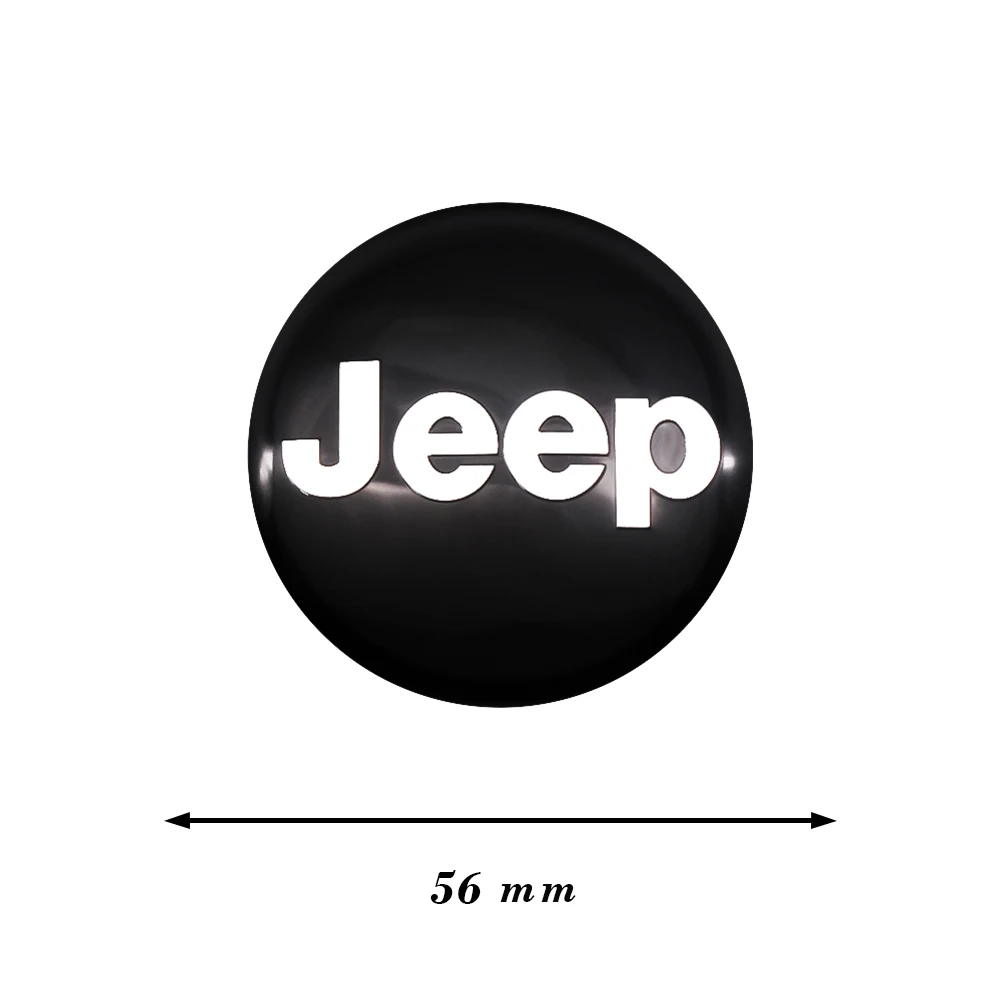 Фото Наклейки из углеродного волокна для Jeep Wk2 Wj Zj Compass Patriot Wrangler Jk, 4 шт., 56 мм №2