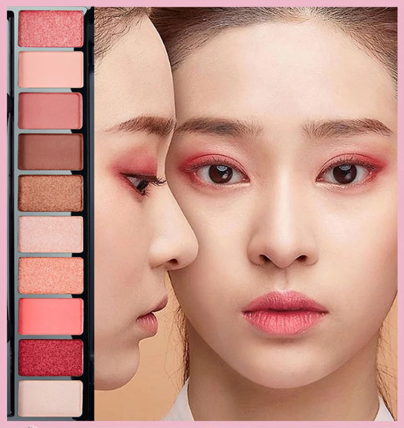 Тени для век PHOERA Earth Русалка Тыква грейпфрут цвет матовый жемчуг водостойкие