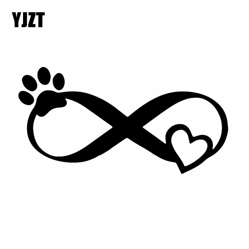 YJZT x 9 см Виниловая наклейка для домашних животных с надписью Love и I Heart Dogs Best Friend