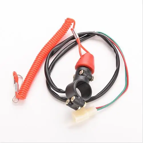 

New Motorcycle Motor QUAD Bike Engine Stop Tether Lanyard Closed Kill Portable Push Button Switch