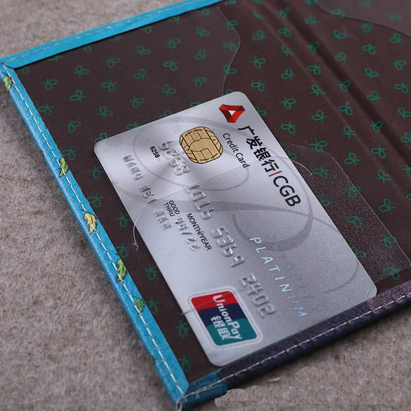 

Cartoon Animal Cat Passport Cover Holder Case Travel Women Men Passport Credit Card PU Leather Business Card Passport Wallet